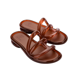 Melissa Jelly Slide + Telfar (Clear Brown)