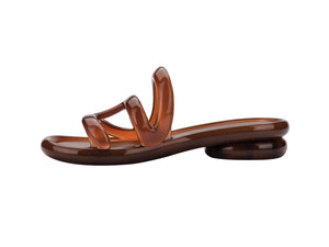 Melissa Jelly Slide + Telfar (Clear Brown)