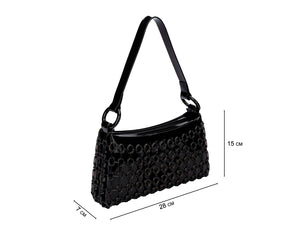 MELISSA HOOP BAG-BLACK