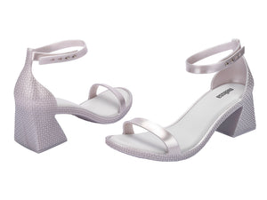 MELISSA LUX HEEL AD-METALLIC SILVER/WHITE