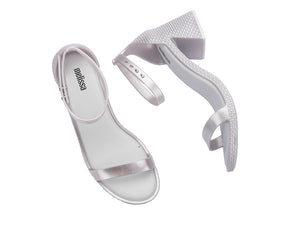 MELISSA LUX HEEL AD-METALLIC SILVER/WHITE