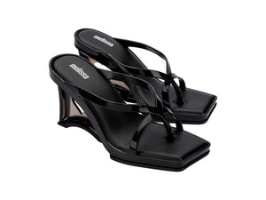 MELISSA GLASS HEEL AD-BLACK/CLEAR