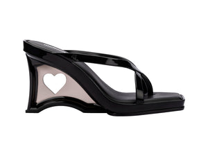 MELISSA GLASS HEEL AD-BLACK/CLEAR