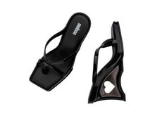 MELISSA GLASS HEEL AD-BLACK/CLEAR