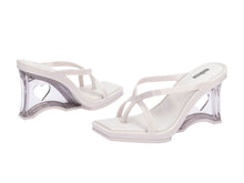 MELISSA GLASS HEEL AD-WHITE/CLEAR