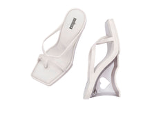 MELISSA GLASS HEEL AD-WHITE/CLEAR