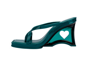 MELISSA GLASS HEEL AD-GREEN/TRANSP GREEN