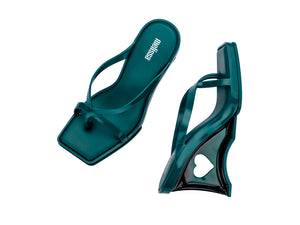 MELISSA GLASS HEEL AD-GREEN/TRANSP GREEN