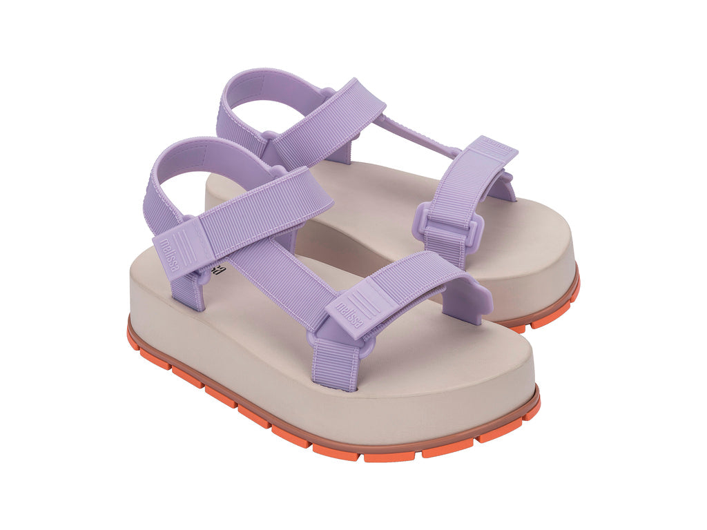 MELISSA FLOWING PLATFORM AD - ORANGE/BROWN/LILAC