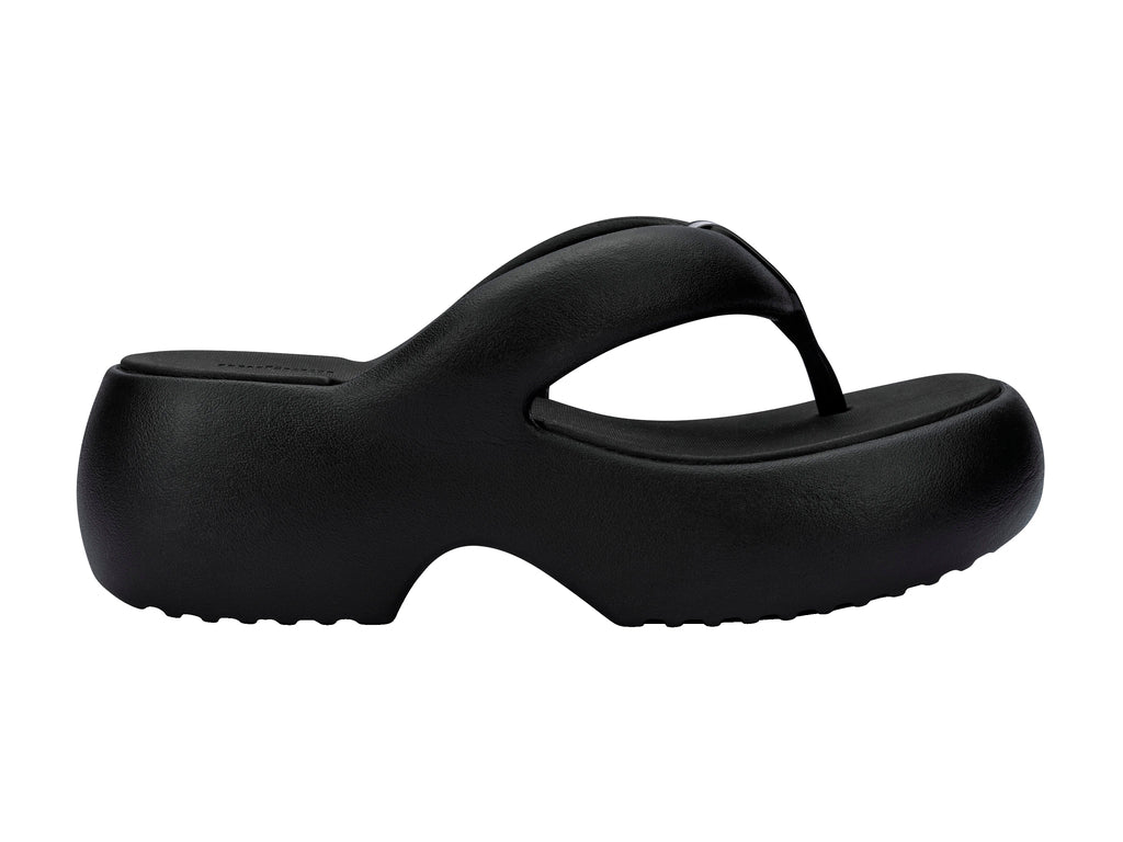 MELISSA FREE FUZZY FLATFORM AD - BLACK